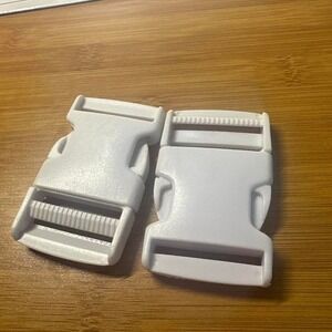 2 pack Webbing Buckle White Plastic Side Quick Release Clip for Strapping Tapes